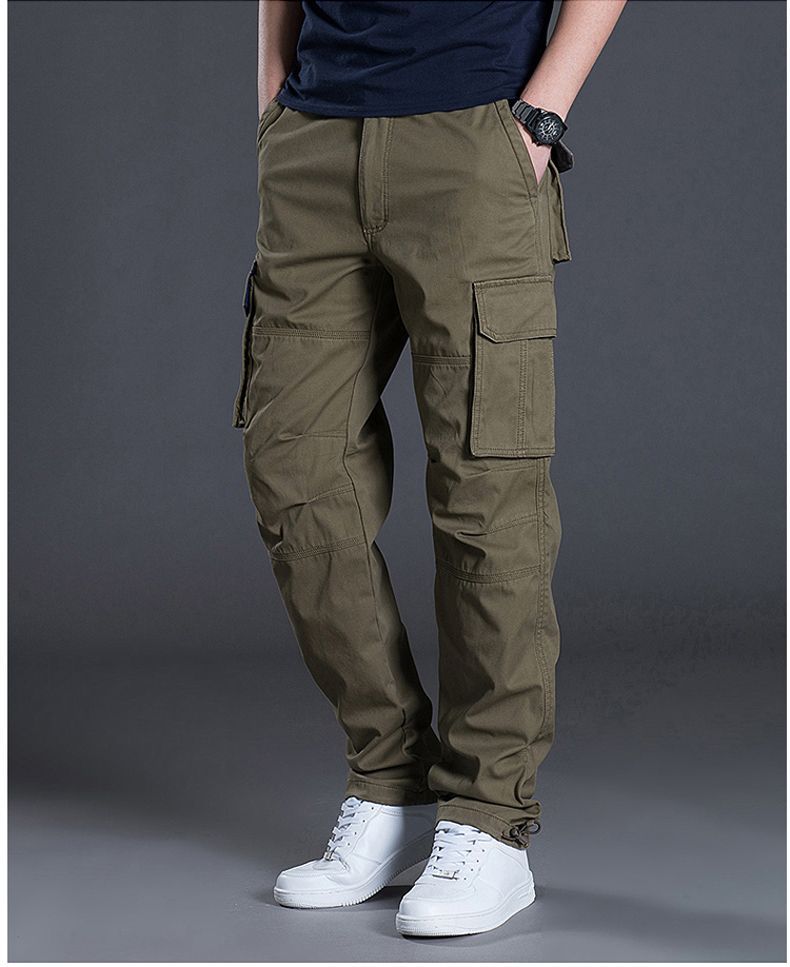 American Style Outdoor Men' Spring Summer Thin Caual Multi-Pocket Hiking Cargo Looe Pant Wear-Reitant Work_voghion.com