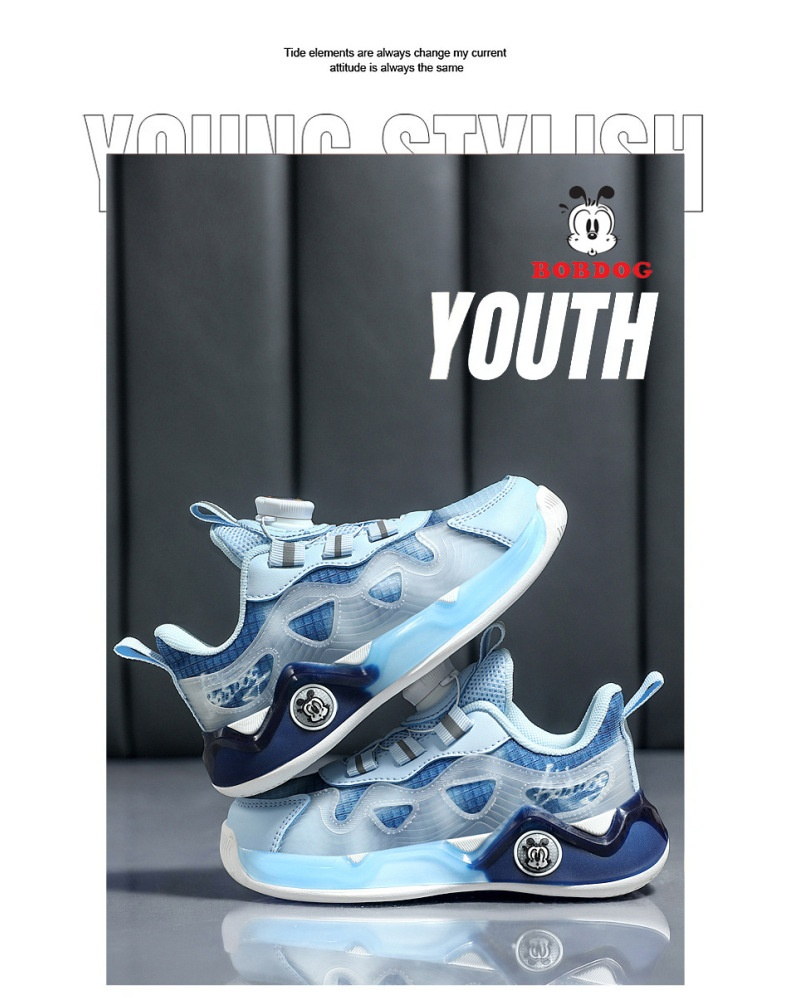 BOBDOG Kinderschuhe Kinderschuhe Jungen 2024 Frühling Mesh atmungsaktiv große Kinder Tennisschuhe Boardschuhe Mädchen Sportschuhe_voghion.com