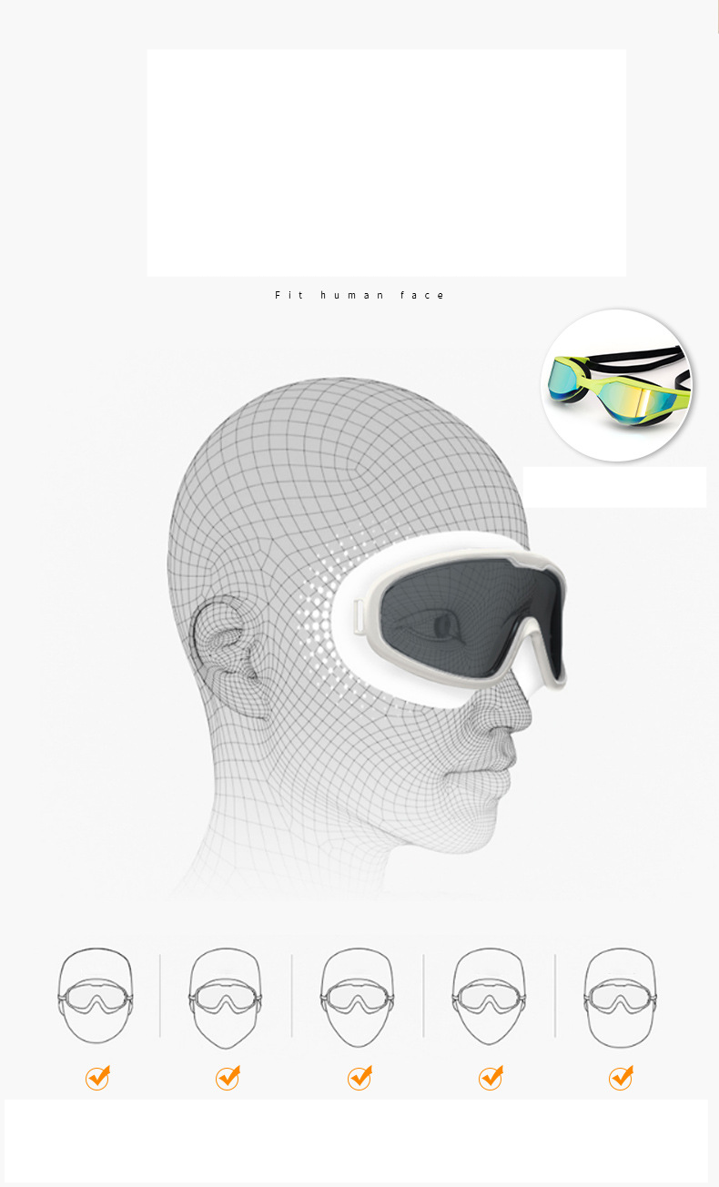 Neue Mode professionelle Rennbrille High Definition Anti-Fog wasserdichte Schwimmbrille explodierte_voghion.com