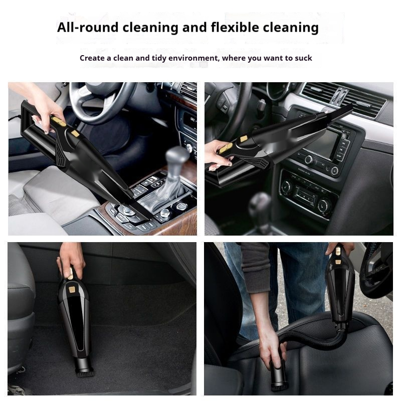 Aspirador de pó sem fio para carro, doméstico, sedan, sucção forte, capacidade de coleta de pó 0,5L_voghion.com