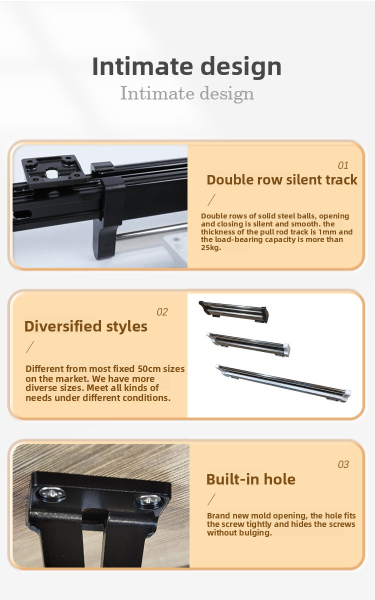 55cm Top-Mounted Extendable Closet Rod - Pull-Out Hanging Rail For Wardrobe Organization_voghion.com