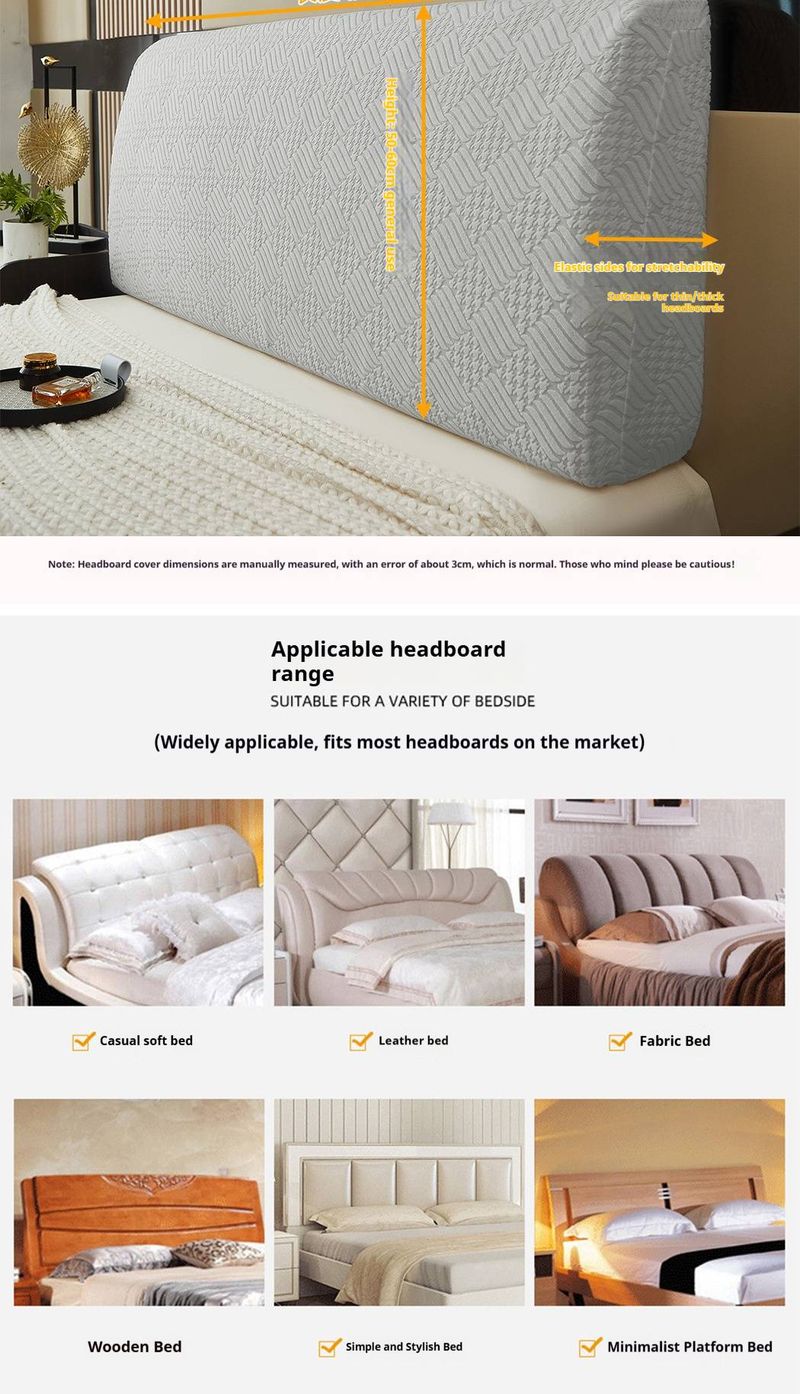 Capa de cabeceira moderna em jacquard – Capa protetora de poliéster 300GSM à prova de poeira para camas de 2,2m, respirável e resistente a rugas (design de botão de salgueiro em 6 cores)_voghion.com