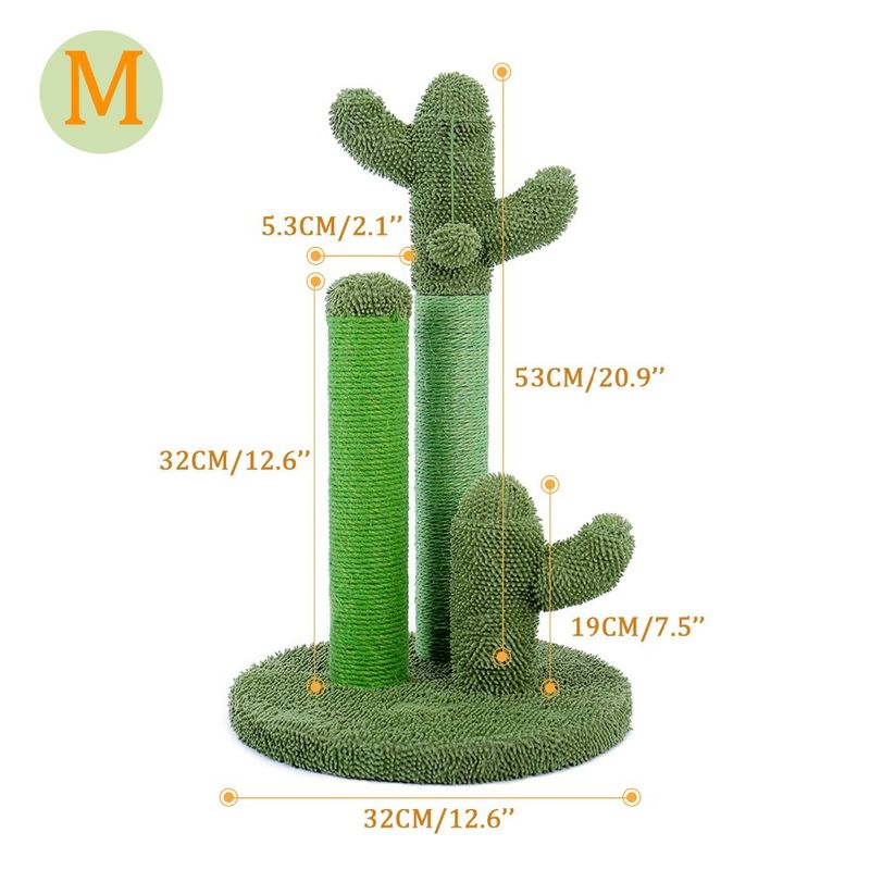 Pet Supplies Cute Cactus Tree Pet Cat Toy With Ball Scratching Post_voghion.com