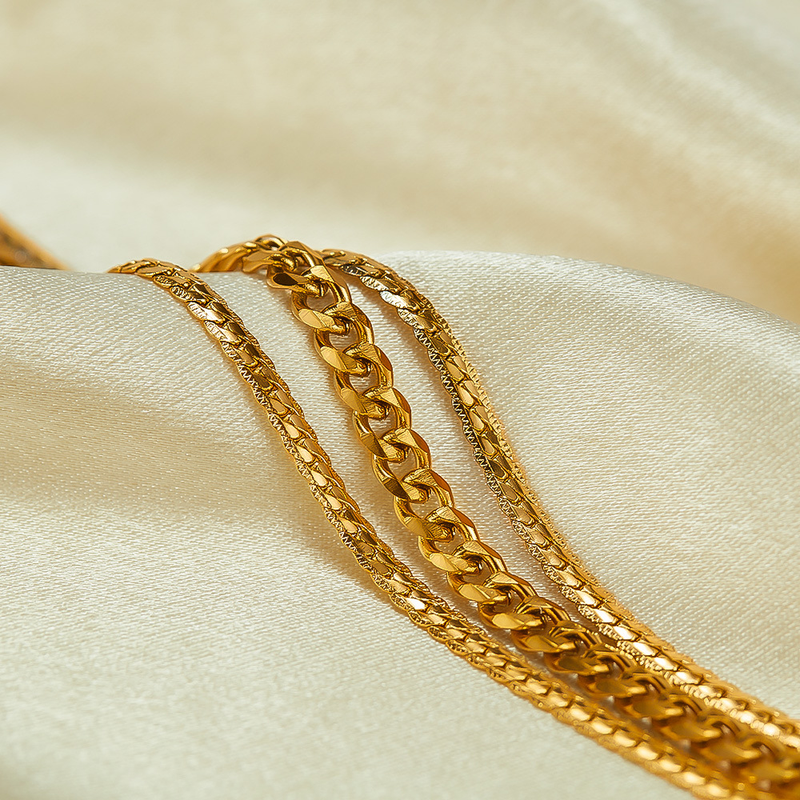 Braccialetto da donna in acciaio inossidabile High Sense Stack Wear Personality_voghion.com