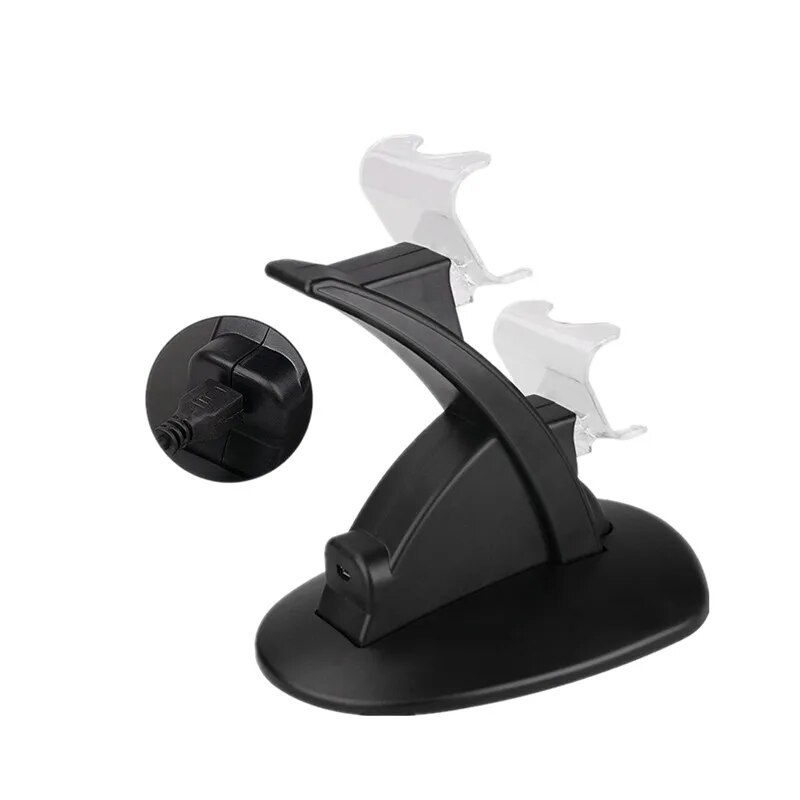Co Charger Dock LED Dual USB Charging Stand Station Cradle for Sony Playstation 4 / PS4 Pro /PS4 Slim_voghion.com