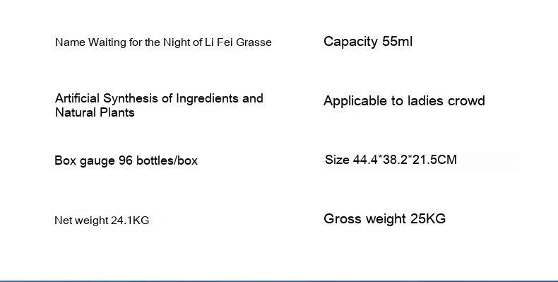Kostengünstiges Night of Gabrielle Glass Dauerhafter Duft Frisches, natürliches Damenparfüm 55ML_voghion.com