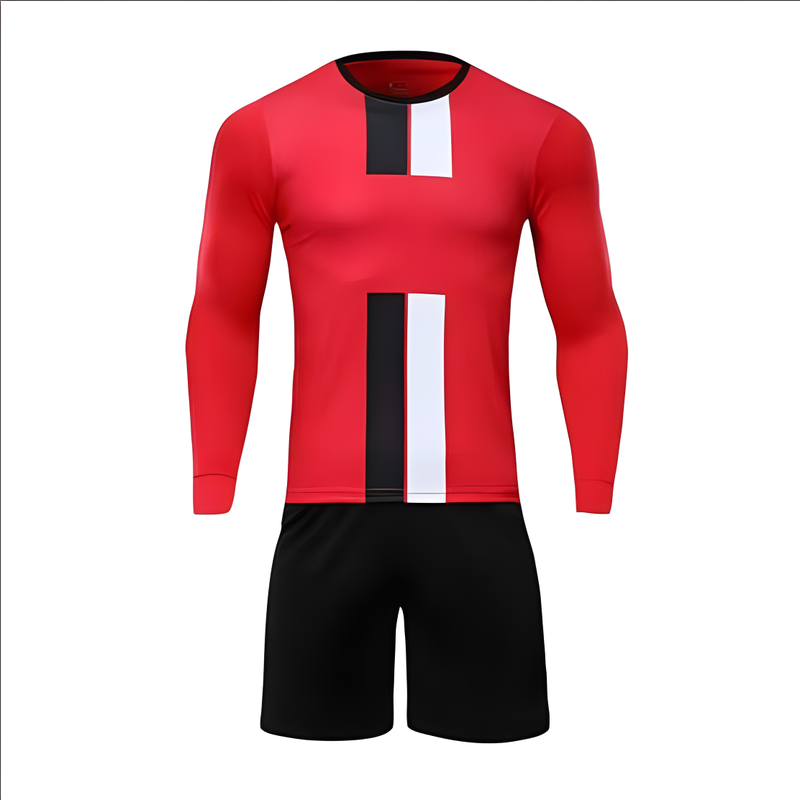 2425 Langarm-Fußballset für Erwachsene und Kinder, Sport-Fußballtrikot, Trainingskleidung_voghion.com
