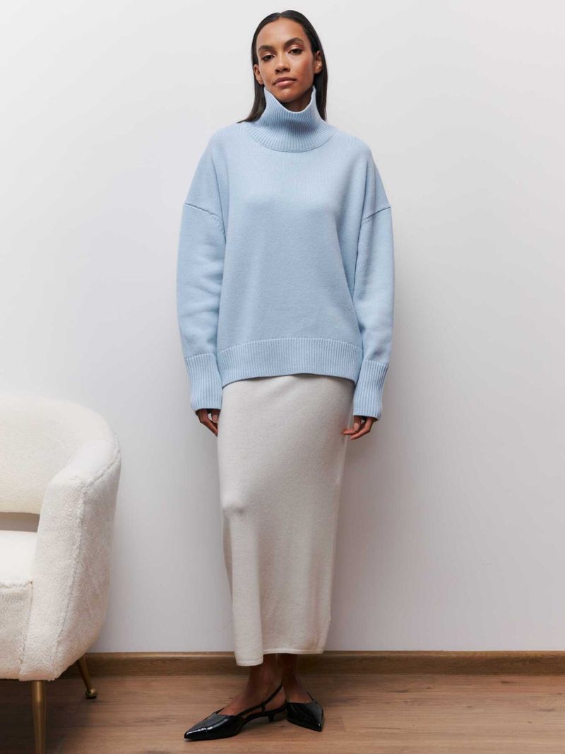 Nieuwe herfst- en winter effen coltrui voor dames_voghion.com
