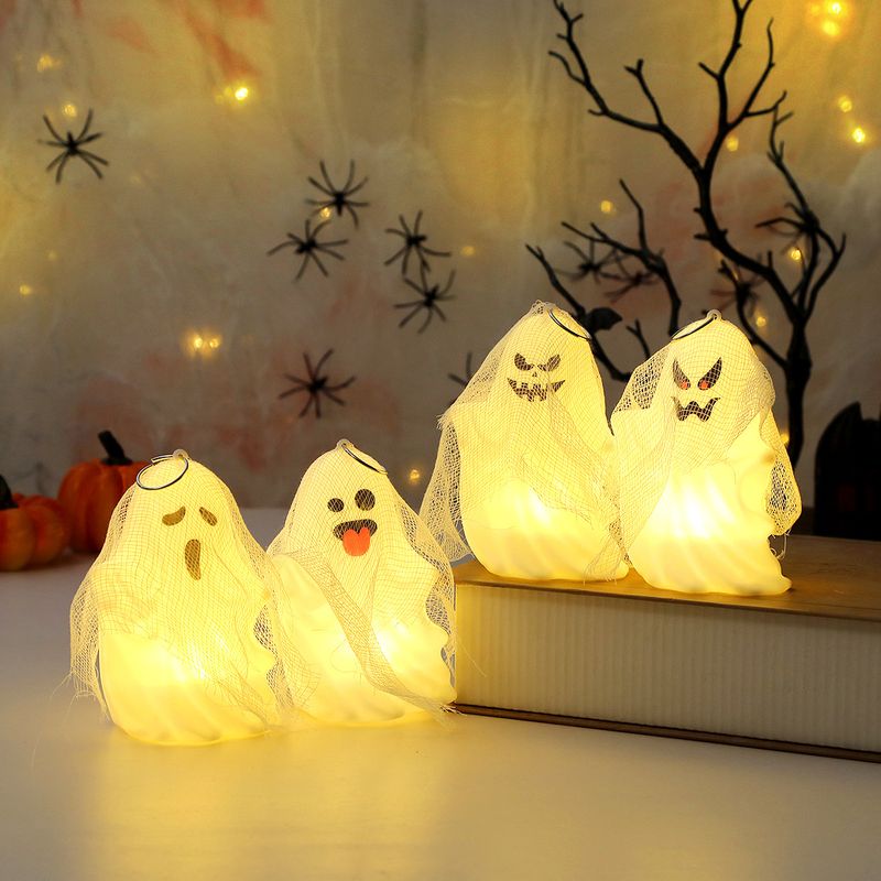 Halloween Ghost Decorations - Spooky Gauze Ghost Hanging Ornaments For Halloween Party, Trick Or Treat, Haunted House Decor (Set Of 4 Styles)_voghion.com