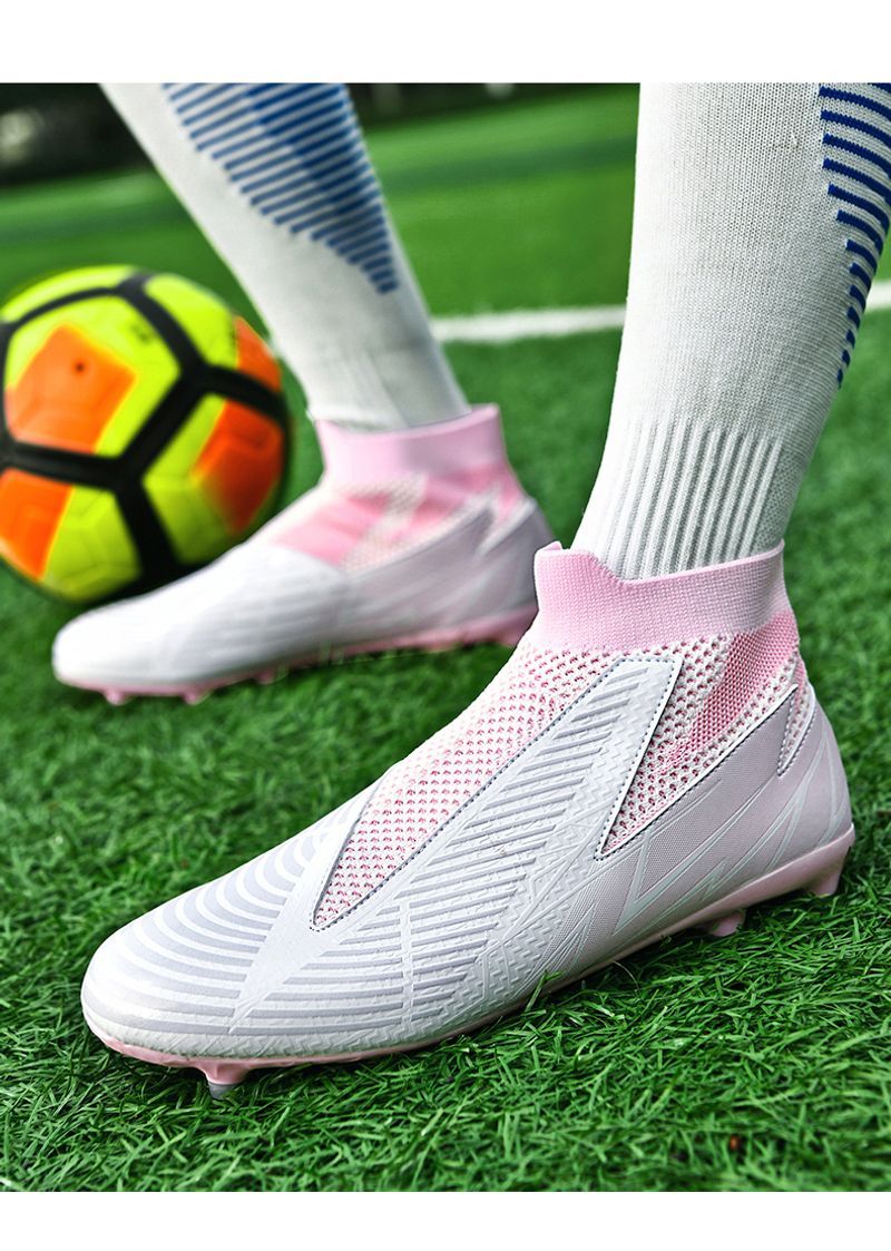 Fodboldsko til mænd Topkvalitets fodboldstøvler Klamper Græs Højkvalitets Trend skridsikker høj ankel Komfortabel træning_voghion.com