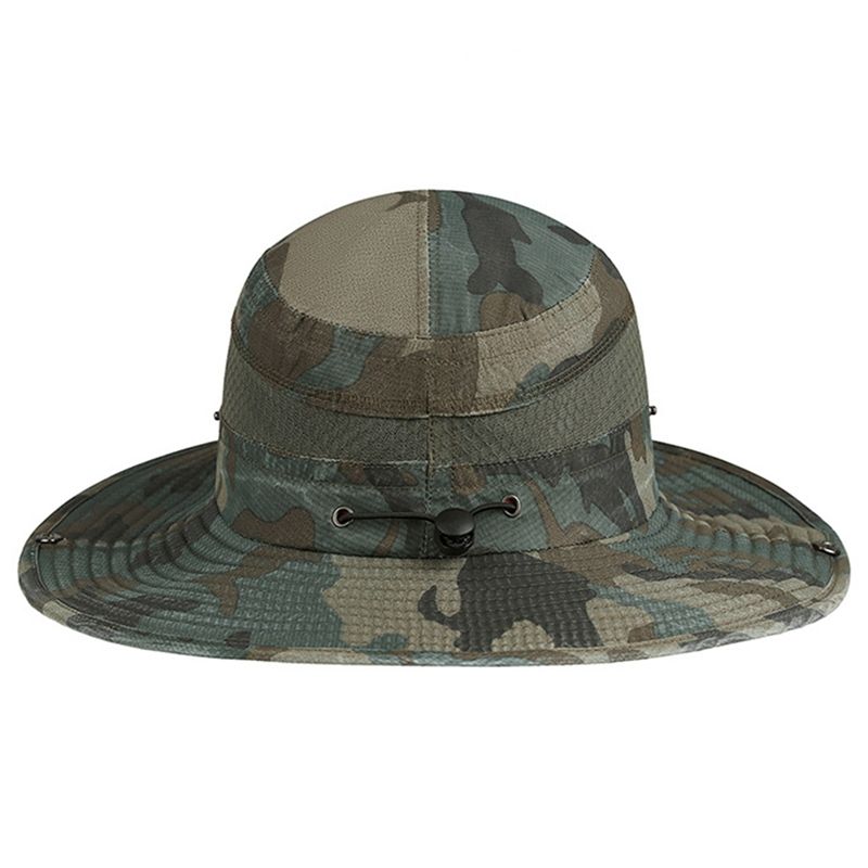 Cappello da pescatore estivo da esterno con tesa larga da 9 cm, pieghevole, con parte superiore piatta, alla moda_voghion.com