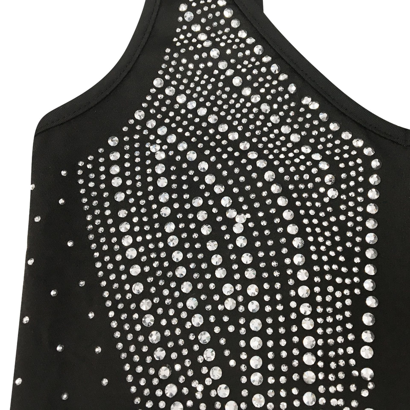 Abbigliamento da donna bretelle alla moda abito sexy con diamanti caldi con scollo a V attillato per le donne_voghion.com