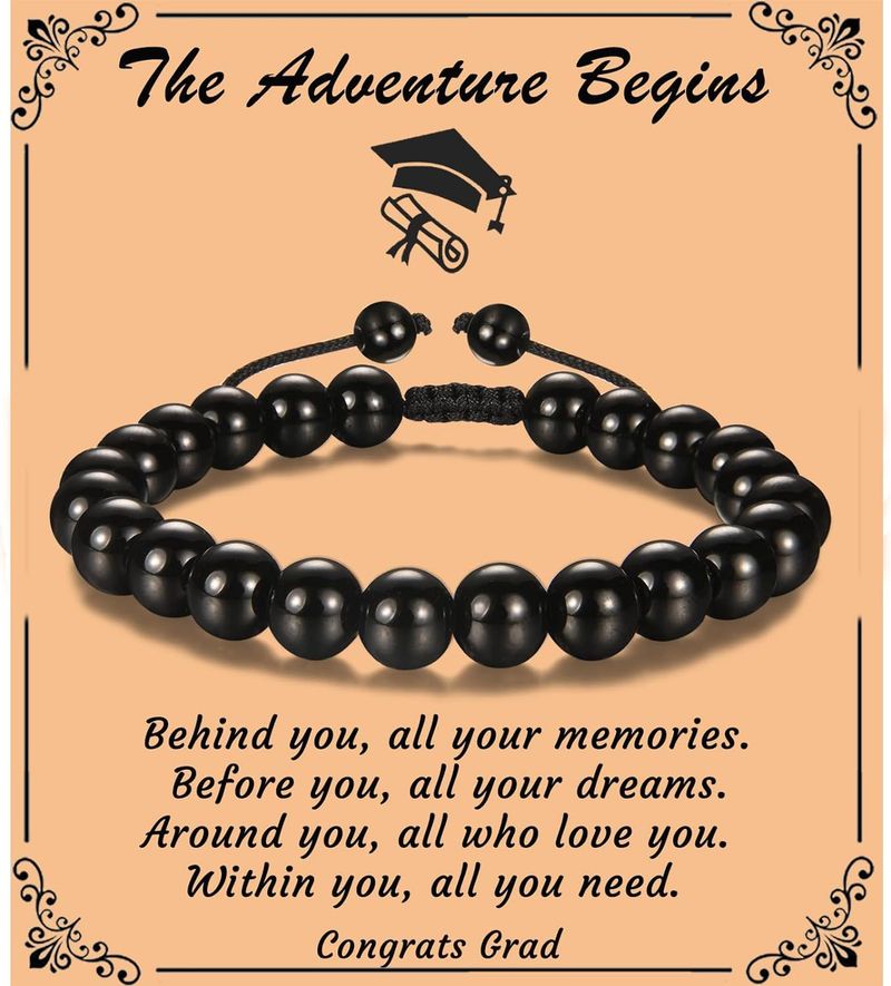 Geburtstag Student Graduierung Saison Geschenk Schmuck Tiger Eye Frosted Stone Herren Armband Perlen_voghion.com