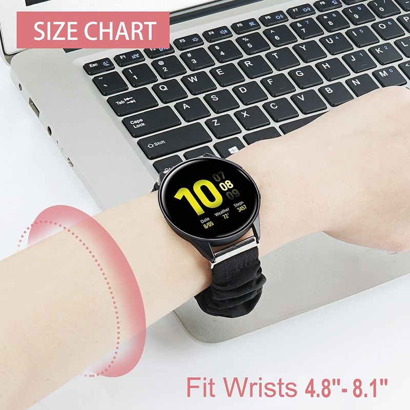 Elastic Nylon Loop Strap For Samsung Galaxy Watch 4 40mm 44mm Band Scrunchies Bracelet For Samsung Galaxy Watch4 Classic 42/46mm_voghion.com