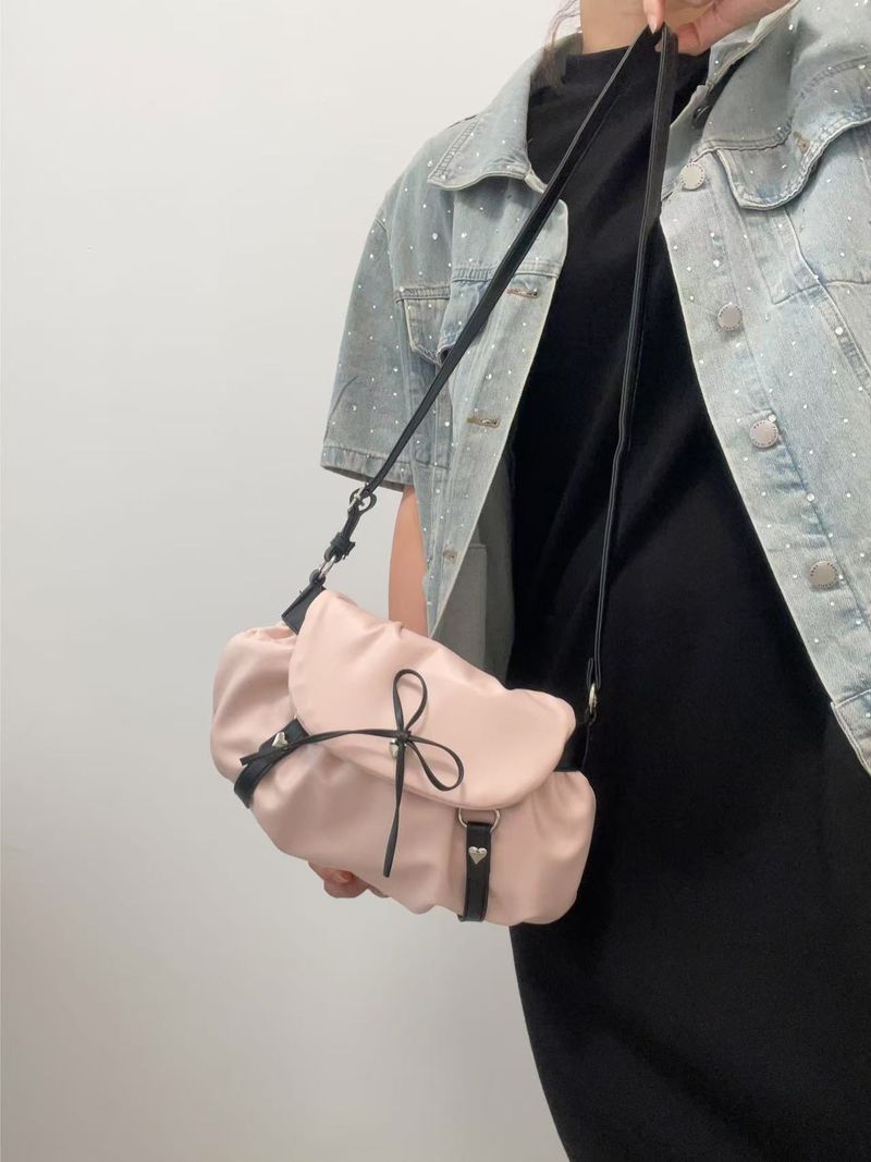Women's 2025 New Niche Design Crossbody Bag Shoulder Cloudy Bag Pink Armpit Bag Fashion Versatile Casual Daily_voghion.com
