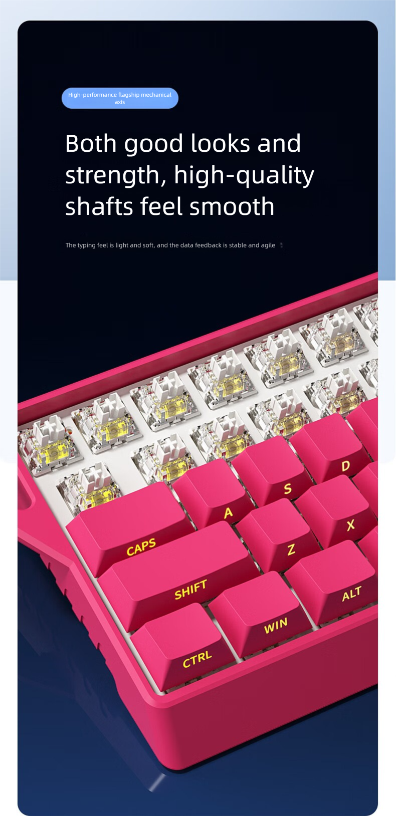 FV K68 Three-Mode Connection Axis 68-Key Universal Mechanical RGB Gaming Keyboard_voghion.com