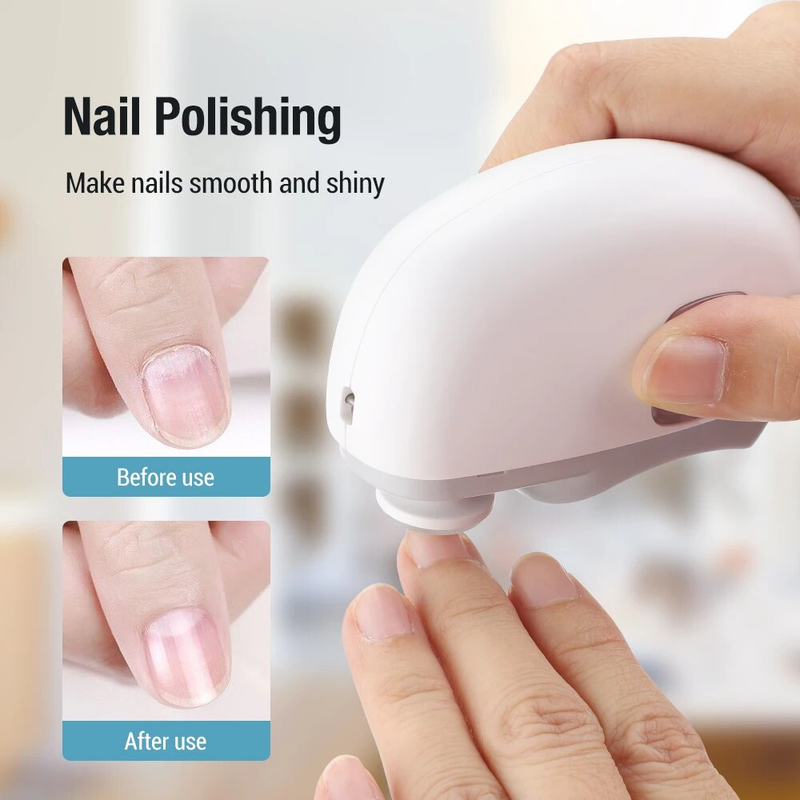 Polieren 1 Elektrischer Nagelknipser mit leichtem automatischem Trimmer Wiederaufladbares Nagelschleif-Maniküre-Pflegewerkzeug für Babys_voghion.com