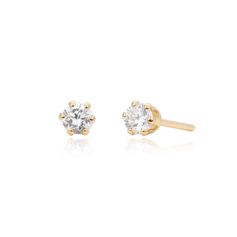Orecchini a bottone da donna in argento sterling con zirconi cubici, forma geometrica minimalista a forma di osso, argento 925 placcato in oro bianco e oro giallo_voghion.com