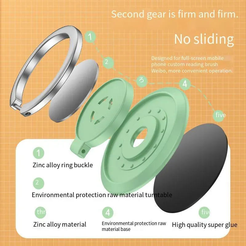 Cell Phone Car Mounts Holders Magnetic Absorbing Silica Gel Ring Holder Mobile Holder_voghion.com