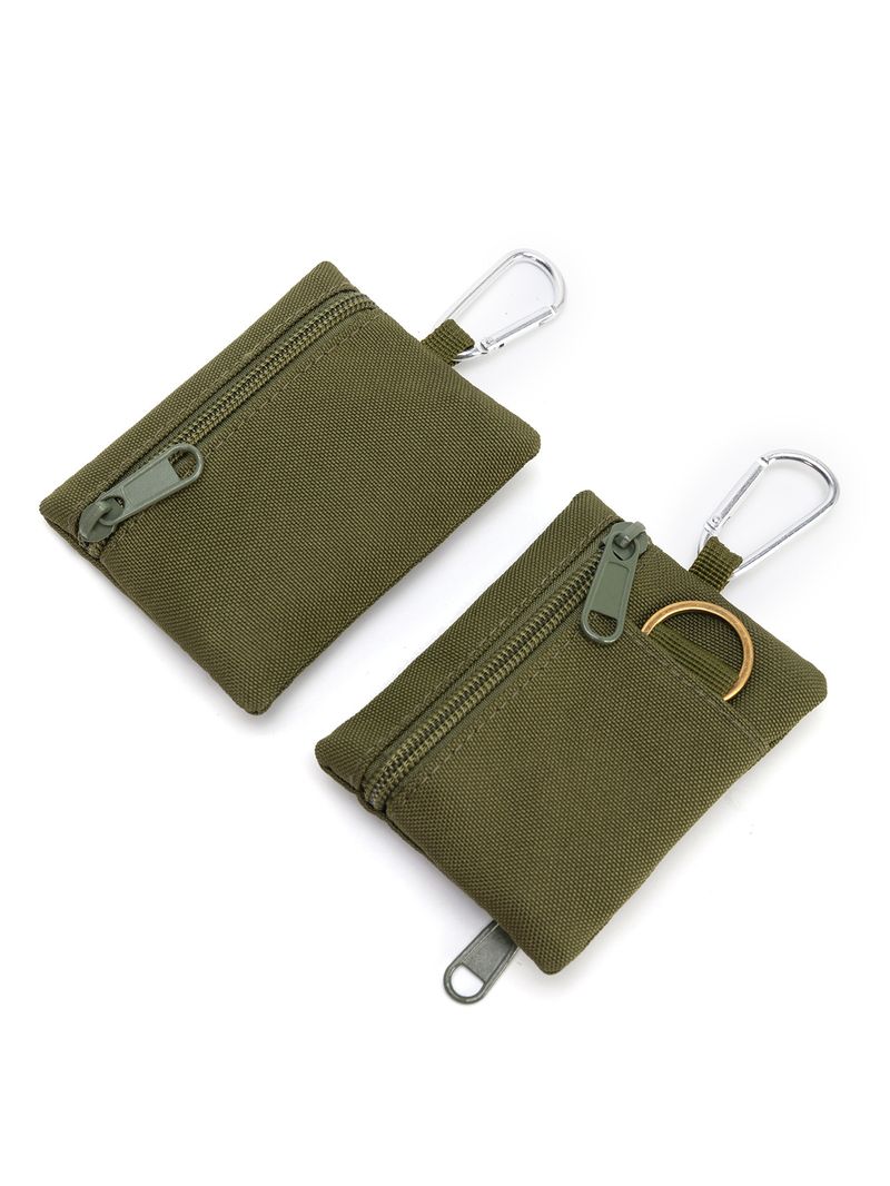 Portafoglio piccolo minimalista da campeggio tattico per esterni, arrampicata, pesca, portamonete con cerniera, porta carte, chiave, auricolari_voghion.com