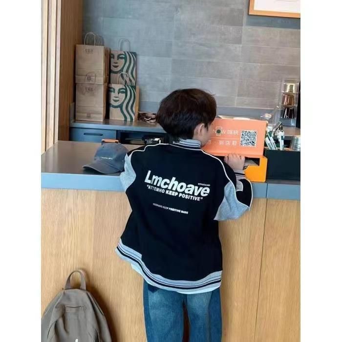 Children's coat 2024 medium large children's autumn styles boys' spring hooligan handsome, trendy and cool ball clothing_voghion.com