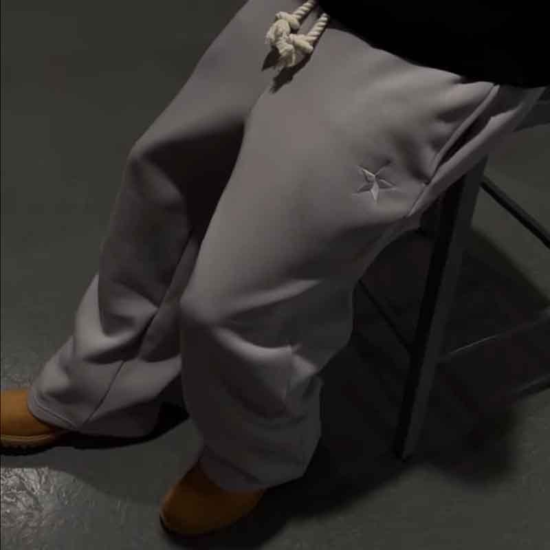 Men's Clothing Fashion Men's And Women's Same Style Trendy Brand Trousers Two Piece Trousers Loose Drawstring Trousers Embroidery_voghion.com