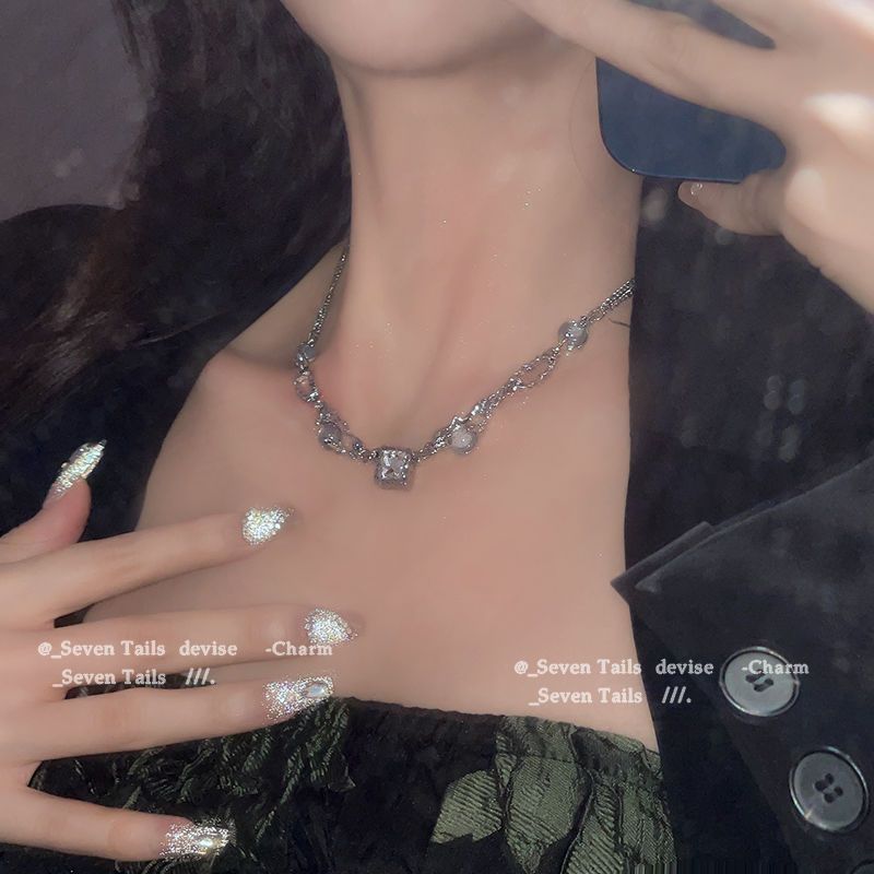 3353 Positive 【 Reviews 】 Moonstone Zircon ! Necklace For Women, Summer Internet Celebrity Accessories, High-end 【 】 Women, Accessories,_voghion.com