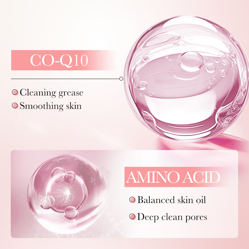 All English SADOER Coenzima Q10 Amino Acid Mousse Detergente Schiuma Detergente Viso_voghion.com