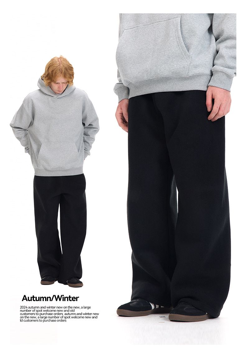 thickened mountain fleece sweatpants autumn and winter new warm sports casual straight pants machete trousers men_voghion.com