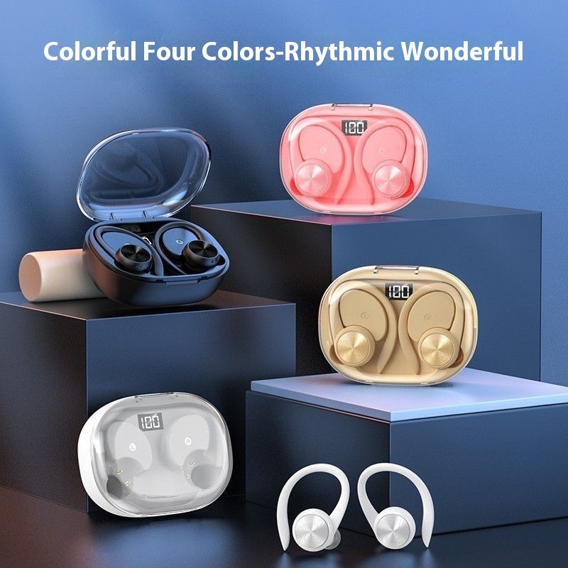 Cuffie auricolari Bluetooth wireless over-ear, anti-caduta, di buona qualità del suono, in-ear universali_voghion.com