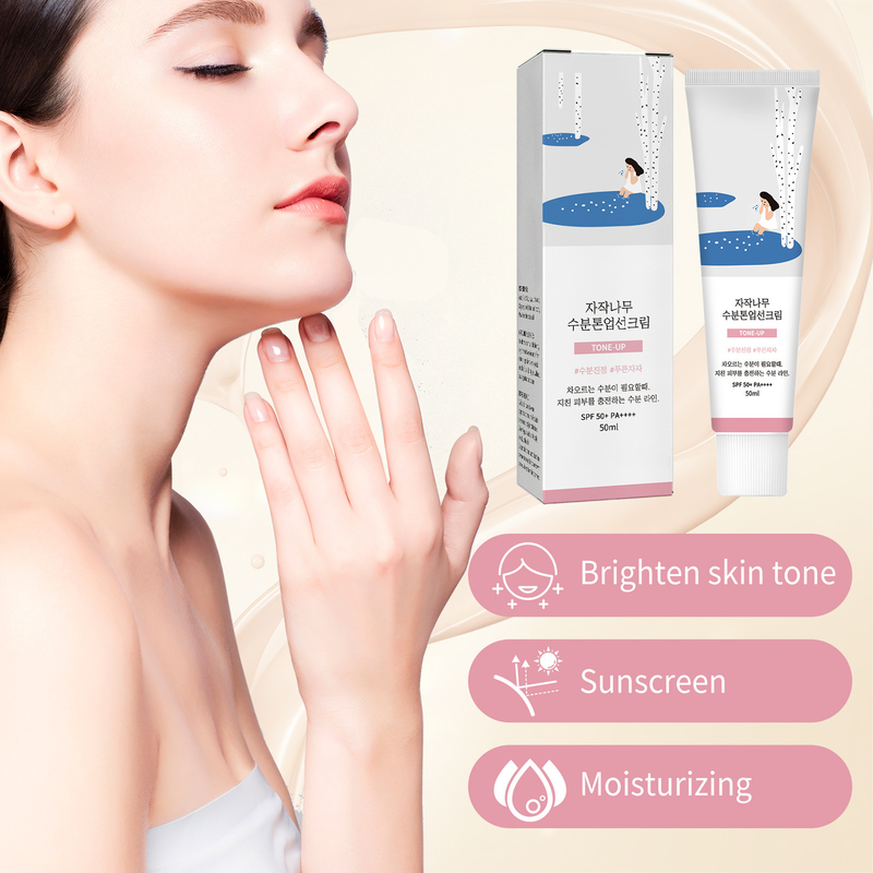 til 50ml Solcreme Ansigt PF50+ PA++++ Solcreme Birch Juice Fugtgivende Hudpleje Stærk UV-beskyttelse koreansk_voghion.com