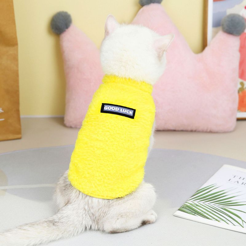 Pet cat outono e novos modelos para gatos azuis, roupas para animais de estimação, calor de inverno, 22 roupas de lã da sorte_voghion.com