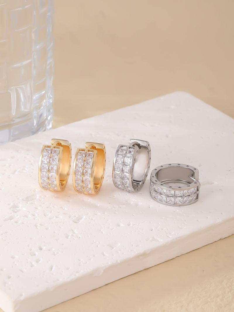 orecchini alla moda con fibbia in zircone quadrato micro-intarsiato, orecchini eleganti della Corea del Sud, orecchini da donna di alta qualità_voghion.com