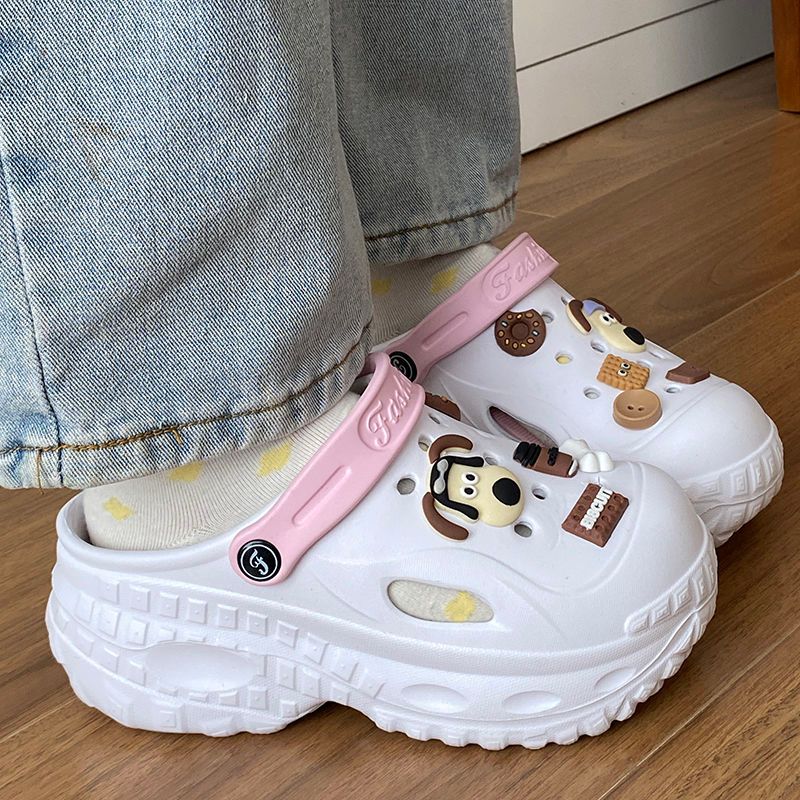 indossare sandali pantofole EVA Fun Principal cane pantofole da donna resistenti al freddo simpatico cartone animato versatile fondo morbido scarpe rialzate_voghion.com