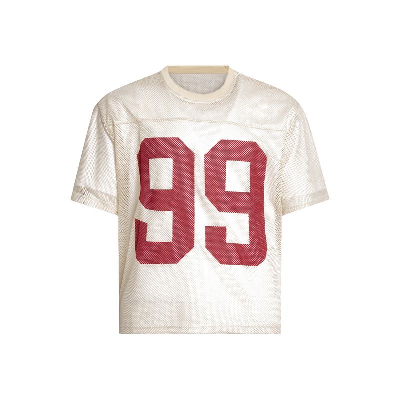 2025 Mesh Short Sleeve Hip-Hop Rap Trend Breathable Base Shirt Summer Sports Layering_voghion.com