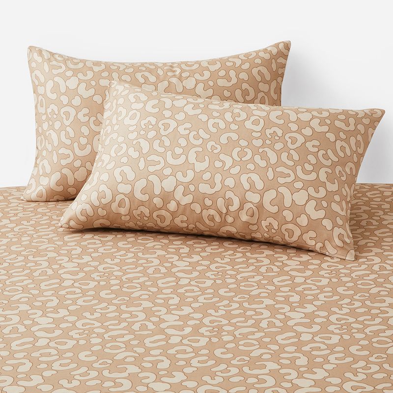 Luxe dubbelzijdig bedrukt dekbedovertrek in luipaardkaki, dekbedovertrek, driedelige set van zacht polyester - gefreesde fluwelen textuur_voghion.com