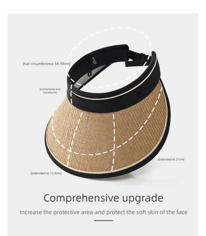 New Summer UV Protection Internet Celebrity Style Outdoor Versatile Portable Rollable Face Slimming Women's Sun Hat_voghion.com