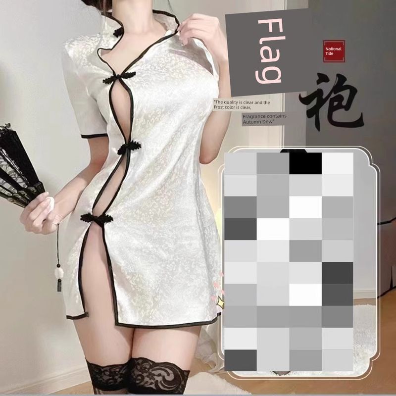 Intimo seducente marito seno piccolo esagerato reggiseno letto caldo provocante sexy cheongsam emozione passione vestito pamas_voghion.com