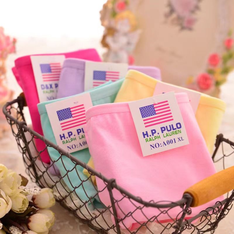 Unterwäsche Einfarbig Mädchen Slips Niedrige Taille Reine Baumwolle Unterwäsche Weibliche Studentin_voghion.com