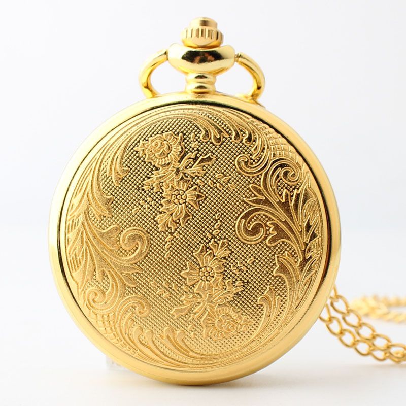 Taschenuhr mit Doppeladler-Motiv, für Männer und Frauen, große Quarzkette_voghion.com