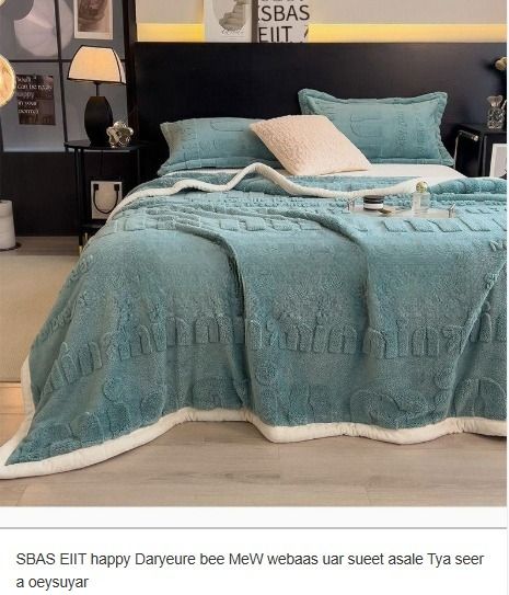 Light Luxury Rabbit Plush Blanket Thickened Warm Comfortable Cotton Velvet Blanket Siesta Air Conditioner Blanket Leisure Sofa Letter Cross-border_voghion.com
