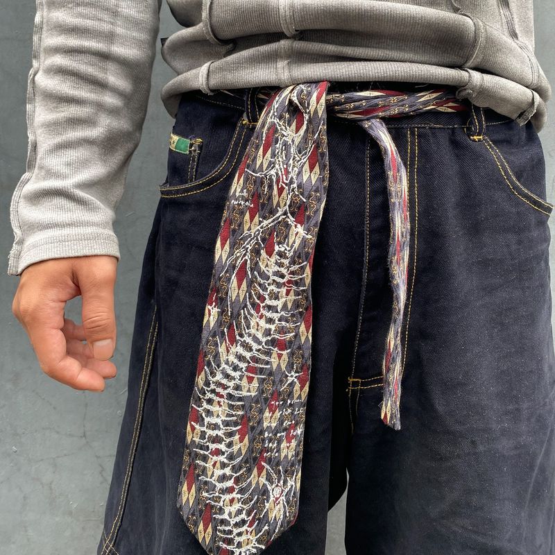Niche American Style Plaid Scarf Unisex Oversized Trendy Deconstructed Patchwork Draped Paisley_voghion.com