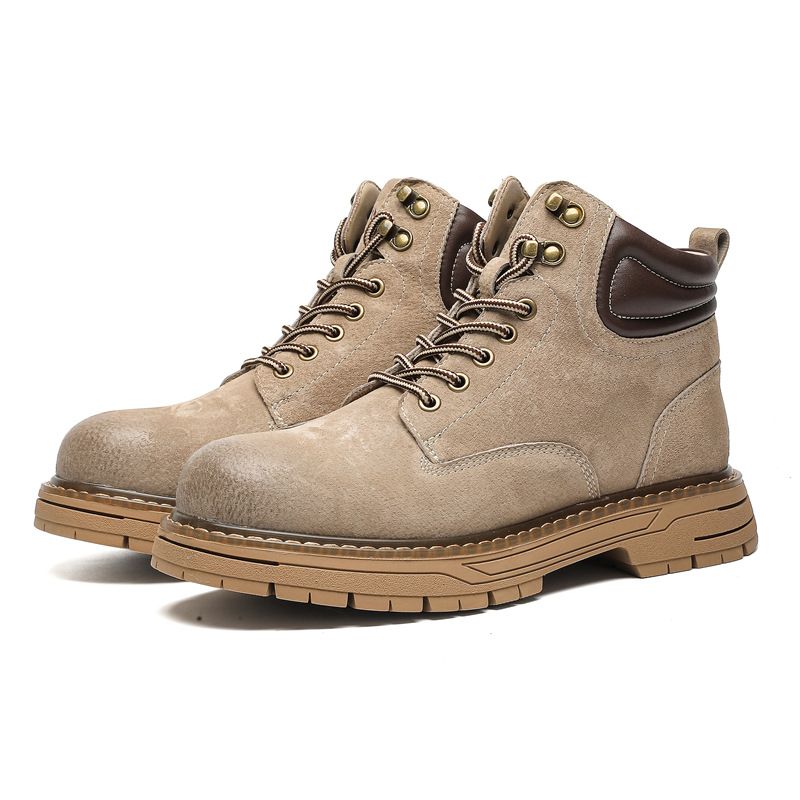 Martin Men's Autumn 2024 Thick Soled Rise Non Slip Outdoor Work Casual High Top Boots_voghion.com