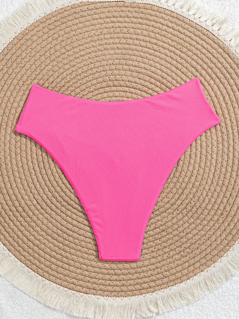 Costume da bagno da donna a vita alta, in tessuto morbido con motivo a croce a righe verticali, per spiaggia, vacanze, piscina e feste_voghion.com