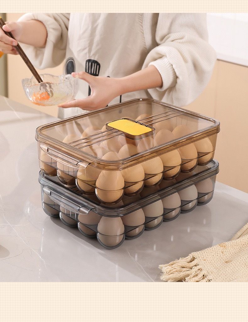 Boîte de rangement transparente pour œufs en PET, étanche à la poussière et aux chutes_voghion.com