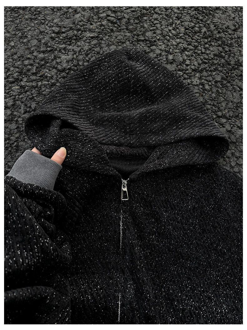 Cleanfit Zip-Up Hoodie voor heren – Vintage-geïnspireerd oversized sweatshirtjack voor casual streetwear_voghion.com