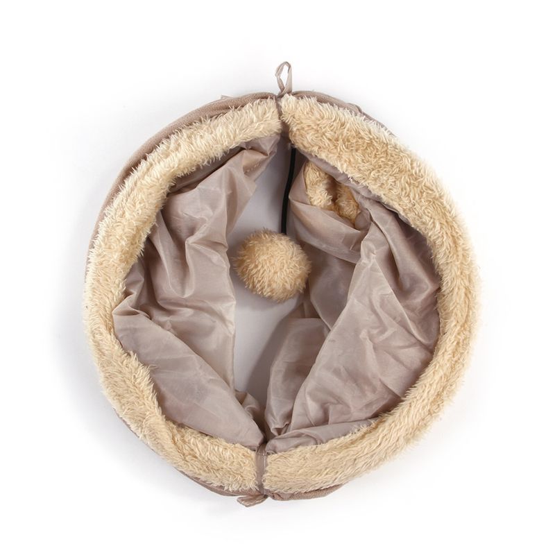 Suministros para mascotas, túnel, canal de gamuza plegable, juguete para gatos, cubo para taladro_voghion.com