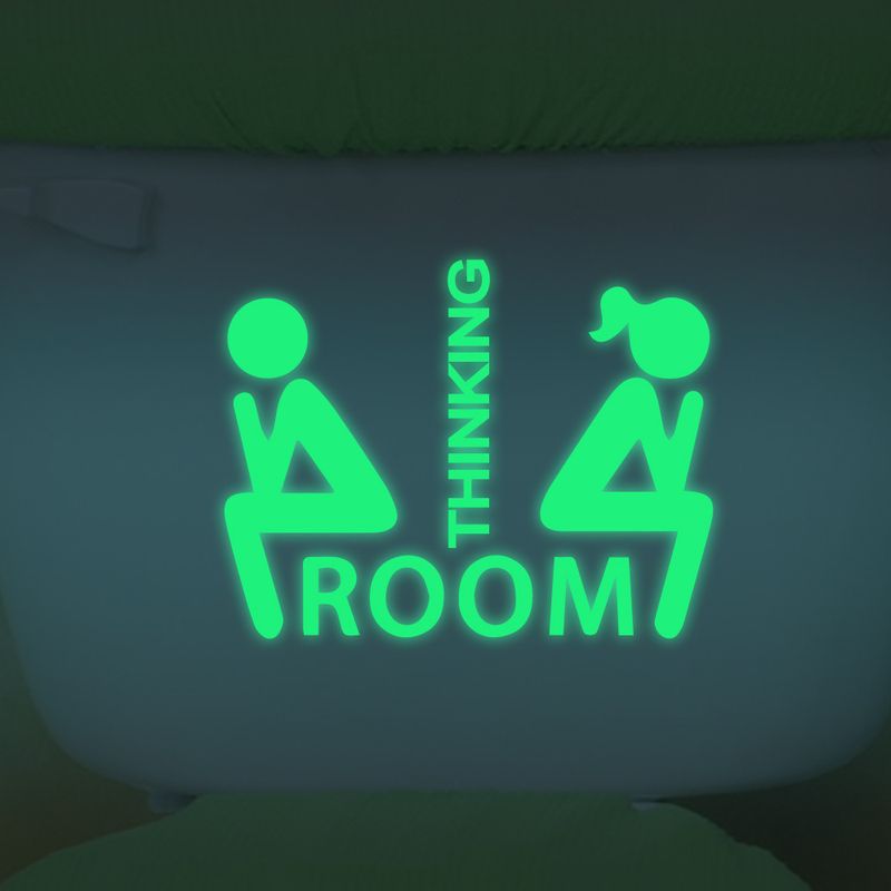Room Thinking strahlt 4 Stunden lang Grün Nachtlicht Toilettenaufkleber_voghion.com