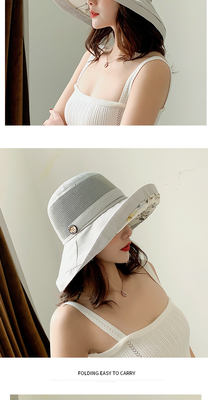 Cappello da pescatore a tesa larga da donna, cappello da sole versatile, cappello da spiaggia con protezione solare, cappello da sole estivo, cappello da bacino temperamento_voghion.com