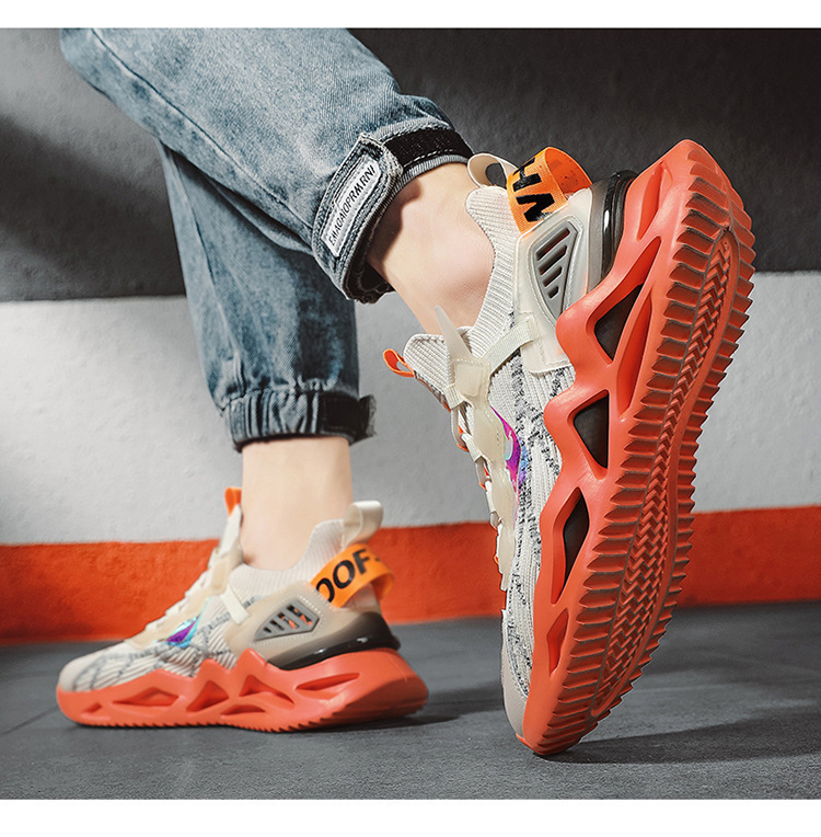 Grandi calzini da corsa traspiranti per la primavera 2024 nuovi casual con tessuto a mosca, scarpe da uomo alla moda_voghion.com
